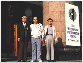 日本雁を保護する会初代会長の横田義雄先生(左)(撮影/須川恒)